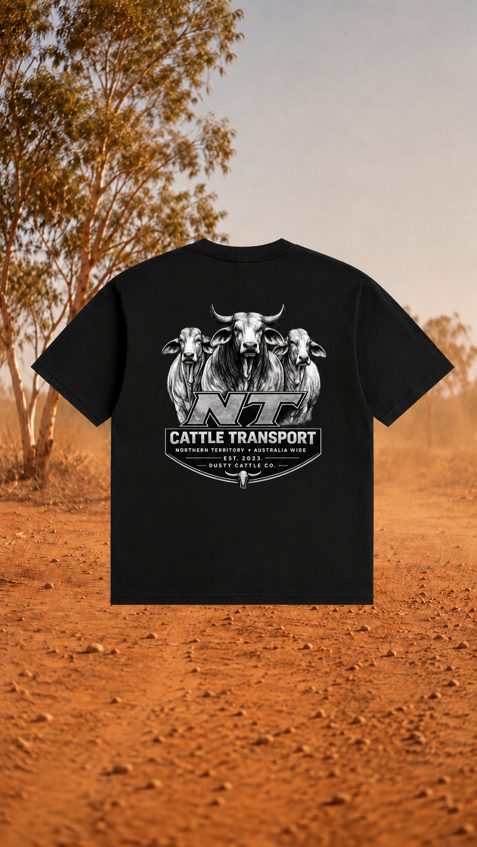 Dusty cattle co signature design tee